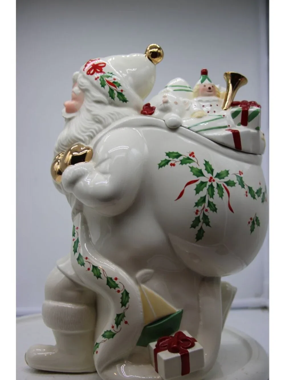 Lenox For The Holidays - Holiday Santa Cookie Jar - 1999 - 13